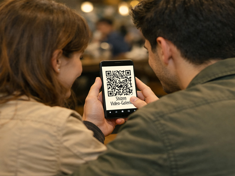 Gäste scannen den QR-Code und gelangen ohne App oder Umweg zum passenden Video des Gerichts.